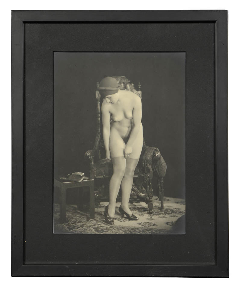 A series of six nude studies showing the same model. Very good condition and with very good tone. Framed. c.1930s.