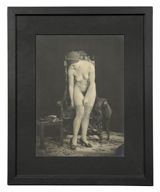 A series of six nude studies showing the same model. Very good condition and with very good tone. Framed. c.1930s.