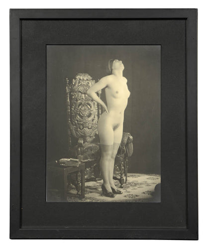 A series of six nude studies showing the same model. Very good condition and with very good tone. Framed. c.1930s.
