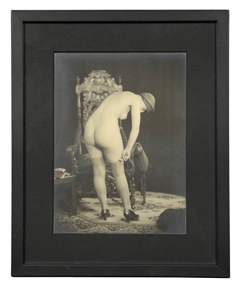 A series of six nude studies showing the same model. Very good condition and with very good tone. Framed. c.1930s.