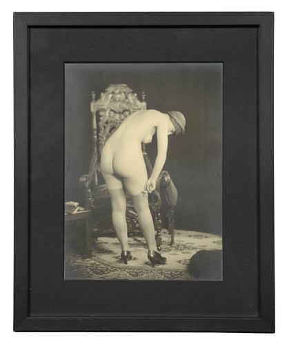 A series of six nude studies showing the same model. Very good condition and with very good tone. Framed. c.1930s.