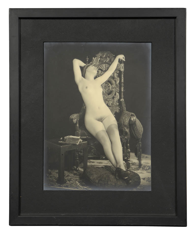 A series of six nude studies showing the same model. Very good condition and with very good tone. Framed. c.1930s.