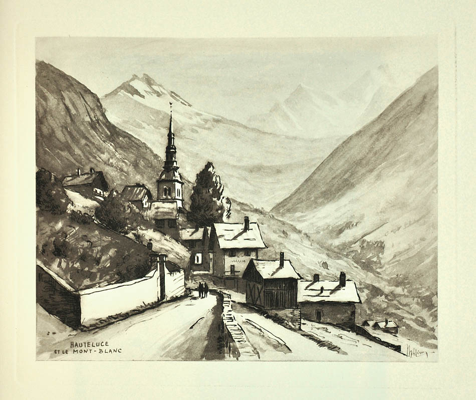 One of 360 copies on BFK Rives, including illustrations of views of Miolans Castle, Albertville, Conflans, Val d'Isere, Tignes and Mont Blanc.