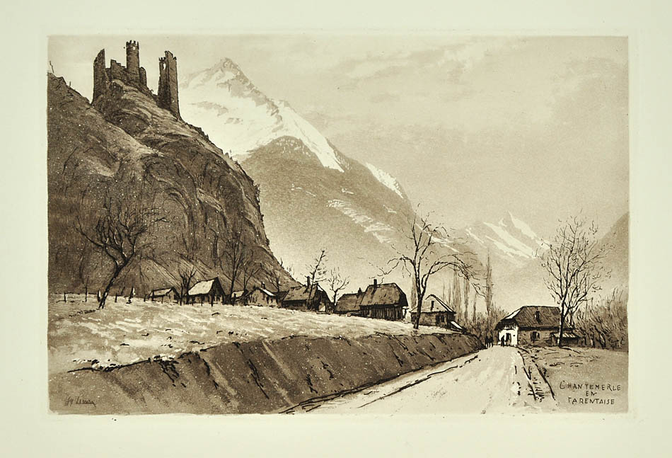 One of 360 copies on BFK Rives, including illustrations of views of Miolans Castle, Albertville, Conflans, Val d'Isere, Tignes and Mont Blanc.