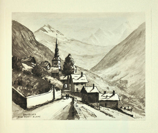 One of 360 copies on BFK Rives, including illustrations of views of Miolans Castle, Albertville, Conflans, Val d'Isere, Tignes and Mont Blanc.