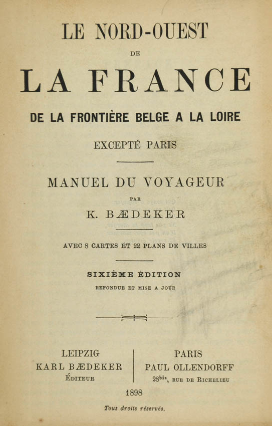 There were two issues of the sixth edition. The first one was issued in 1898 and the second a year later in 1899. 
