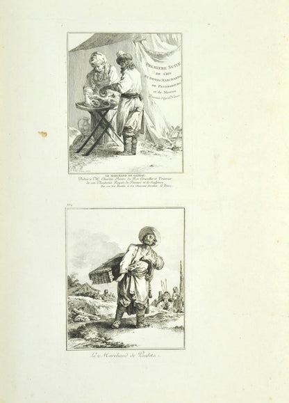 Russian life and costumes. A fine example of these beautiful engravings, here in the rare folio verson, entirely uncut. 