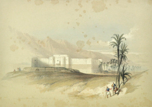 Original hand-coloured lithograph on fine paper mounted on card as issued from the subscription edition of Roberts' 'The Holy Land'.  