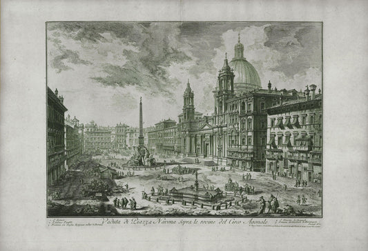 Veduta di Piazza Navona Sopra le Rovine del Circo Agonale.