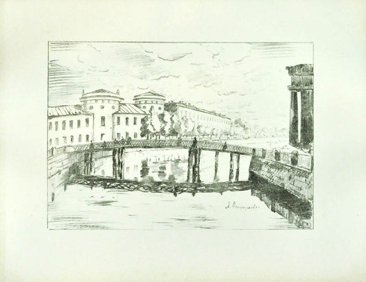 Limited edition one of 400 copies by Ostroumova Lebdeva who studied under Leon Bakst, became a member of Mir Isskustva [world of art] group 