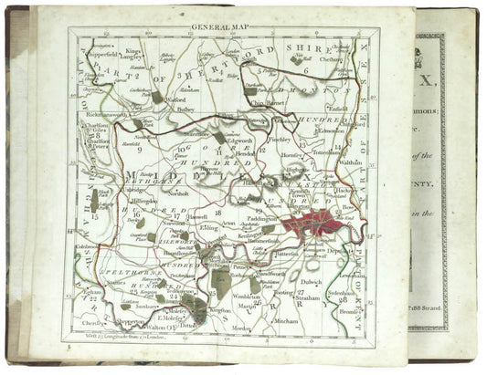 Rare. Only 2 copies of the first edition of Cary's survey of Middlesex are listed by ESTC: at the British Library and at the National Library of Scotland