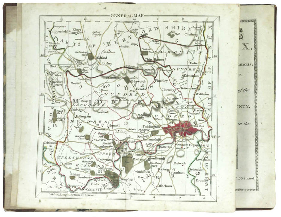 Rare. Only 2 copies of the first edition of Cary's survey of Middlesex are listed by ESTC: at the British Library and at the National Library of Scotland