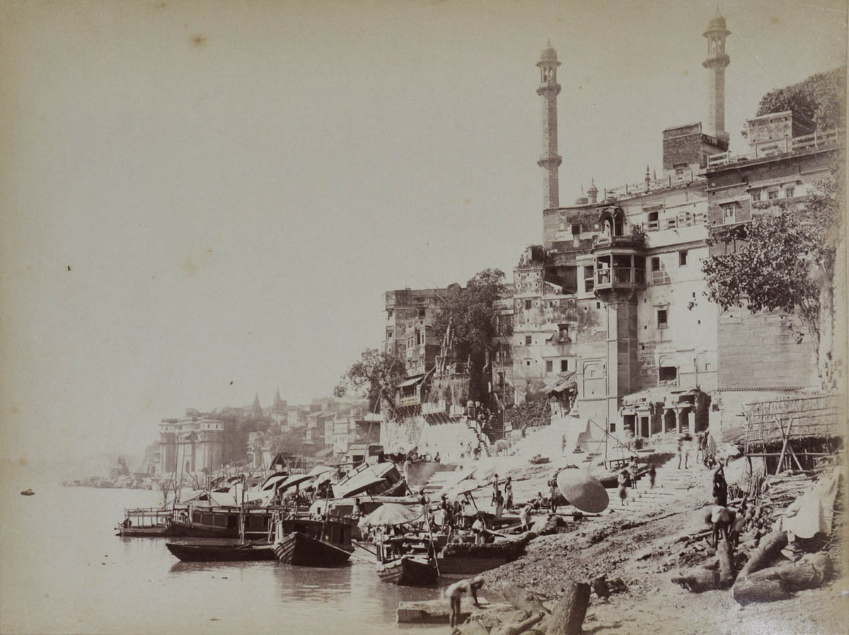 Allahabad, tea plantations in Assam, various images showing architectural details from temples and mausoleums, views on the Ganges, bazaar scenes in Madras