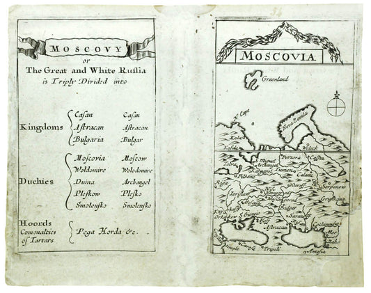 This rare little map, probably taken from an example of Seller's 'Atlas Minimus', began life as a playing card (only one known set). 