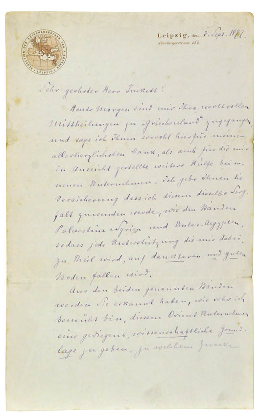 This letter, written by Karl Baedeker, gives an interesting insight to the  workings of the Baedeker company.