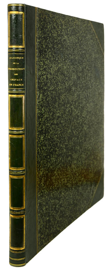 Impressive and uncommon work on French horse breeding at the beginning of Napoleon III's reign -the first edition well bound.