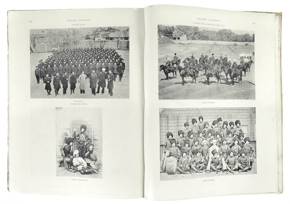 Fine copy of this celebrated work extensively illustrating the russian army at the end of the 19th century. 