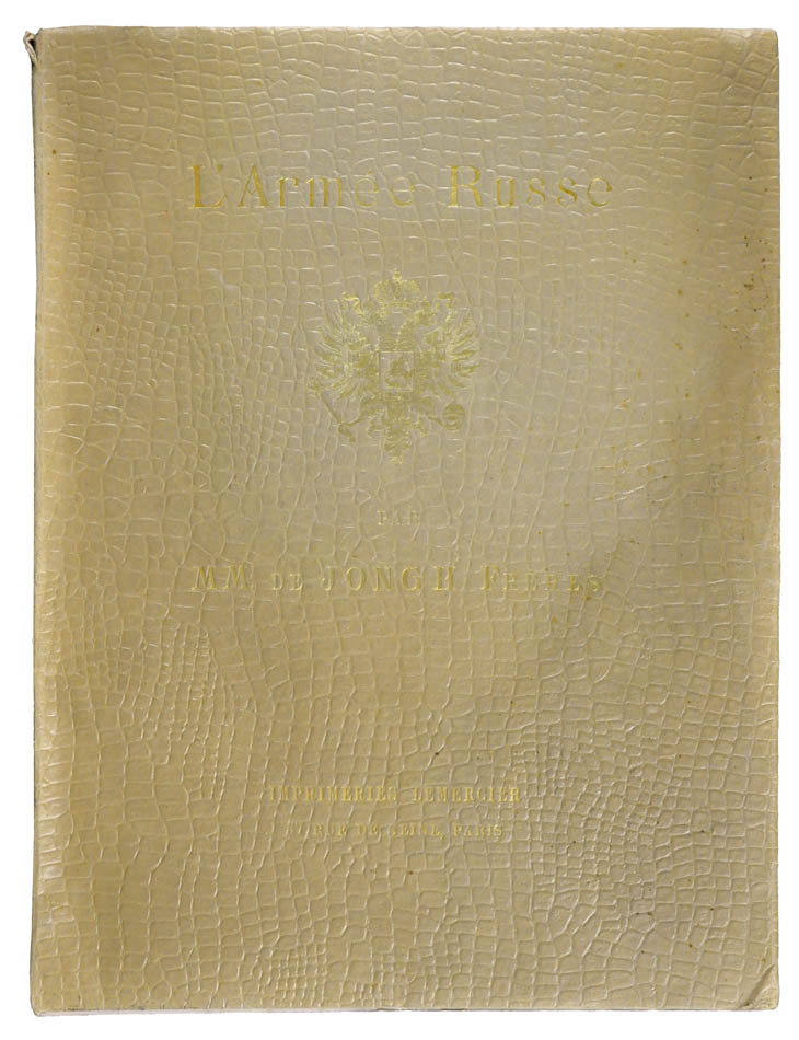 Fine copy of this celebrated work extensively illustrating the russian army at the end of the 19th century. 