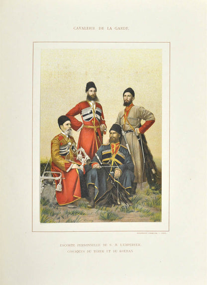 Fine copy of this celebrated work extensively illustrating the russian army at the end of the 19th century. 