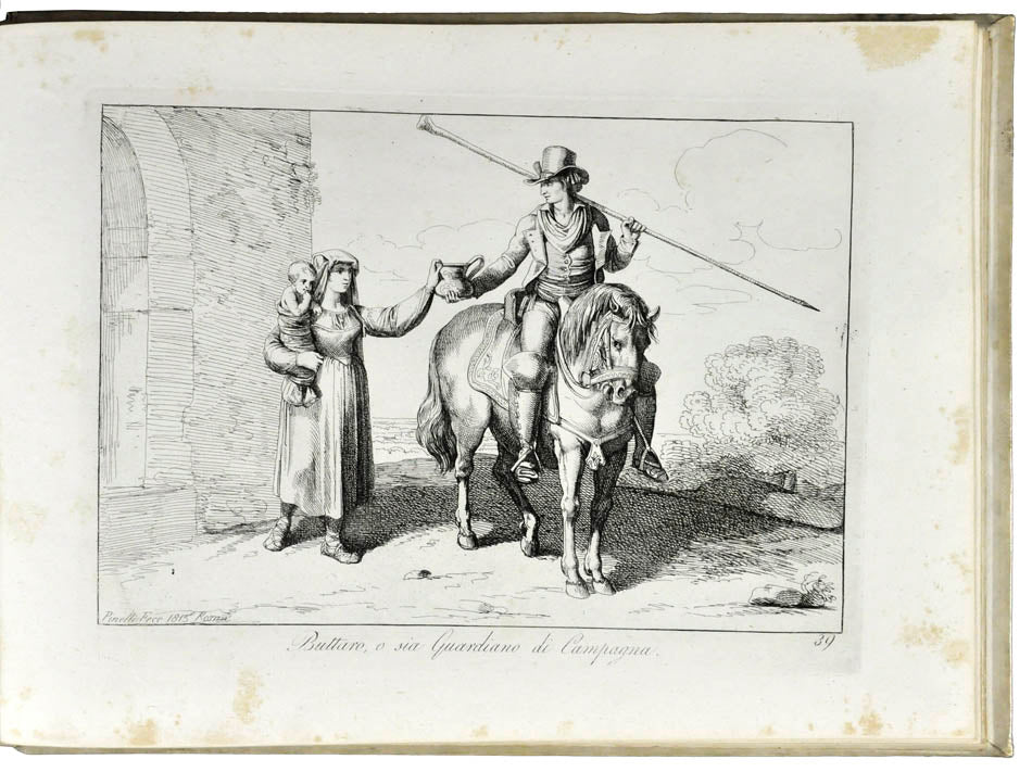 A fresh copy of the first edition of this fine costume book.  A classic work by Bartolomeo Pinelli's, well representative of his charming style.