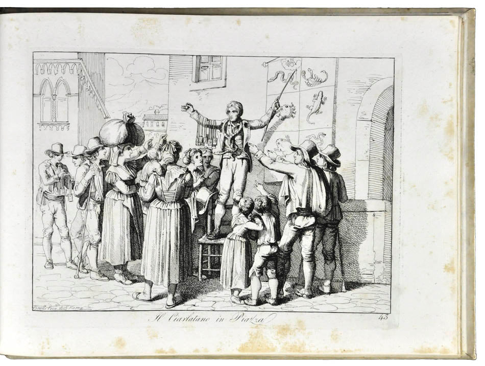A fresh copy of the first edition of this fine costume book.  A classic work by Bartolomeo Pinelli's, well representative of his charming style.