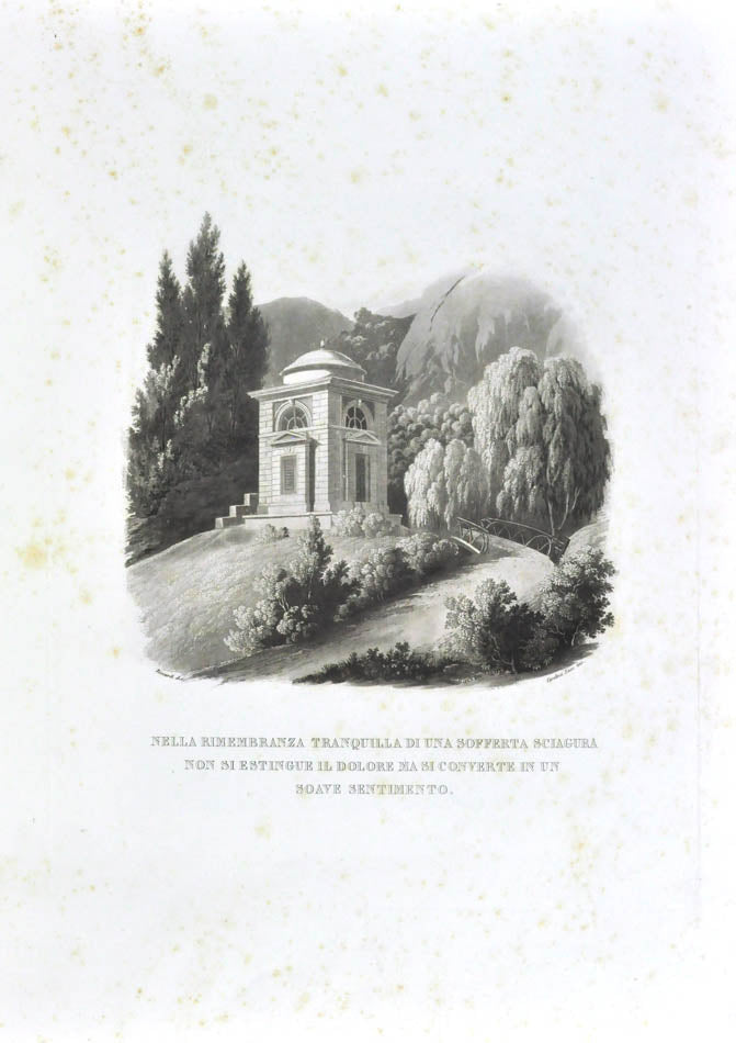 This set of views shows the magnificent country estate of the Mylius family near the village Loveno on Lake Como