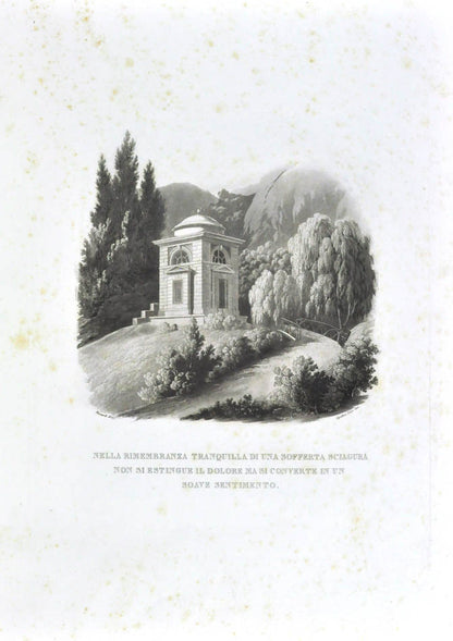 This set of views shows the magnificent country estate of the Mylius family near the village Loveno on Lake Como