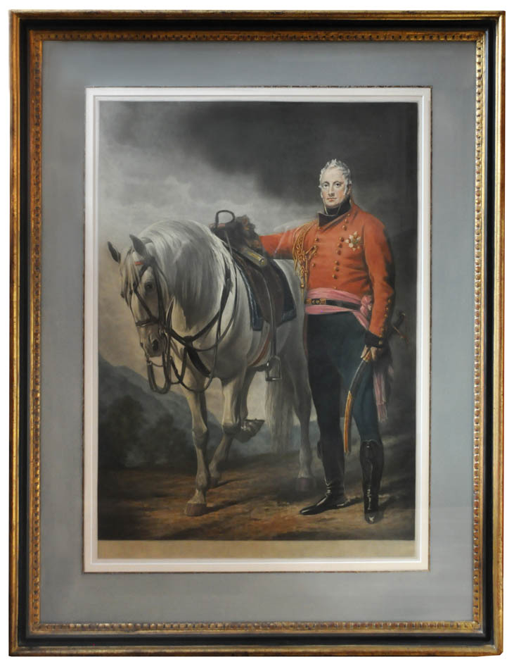 Four mezzotints printed in colours of:  Horation Nelson; Lieutenant General Hay Macdowall; John Hope, 4th Earl of Hopetoun and Colonel Banastre Tarleton.