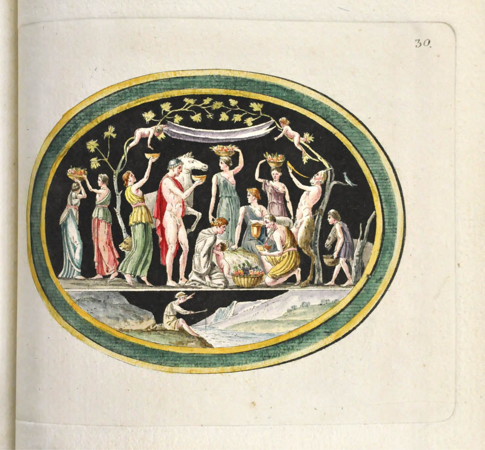 Hancarville catalogued Sir William Hamilton's collection of ancient vases in Naples from which it is likely he took some inspiration for these images