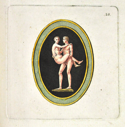 Hancarville catalogued Sir William Hamilton's collection of ancient vases in Naples from which it is likely he took some inspiration for these images