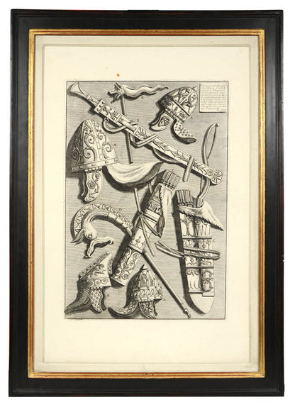Group of six etchings from 'Vasi' by Giovanni Piranesi, printed in Rome in 1791.