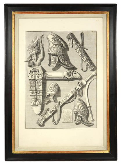 Group of six etchings from 'Vasi' by Giovanni Piranesi, printed in Rome in 1791.