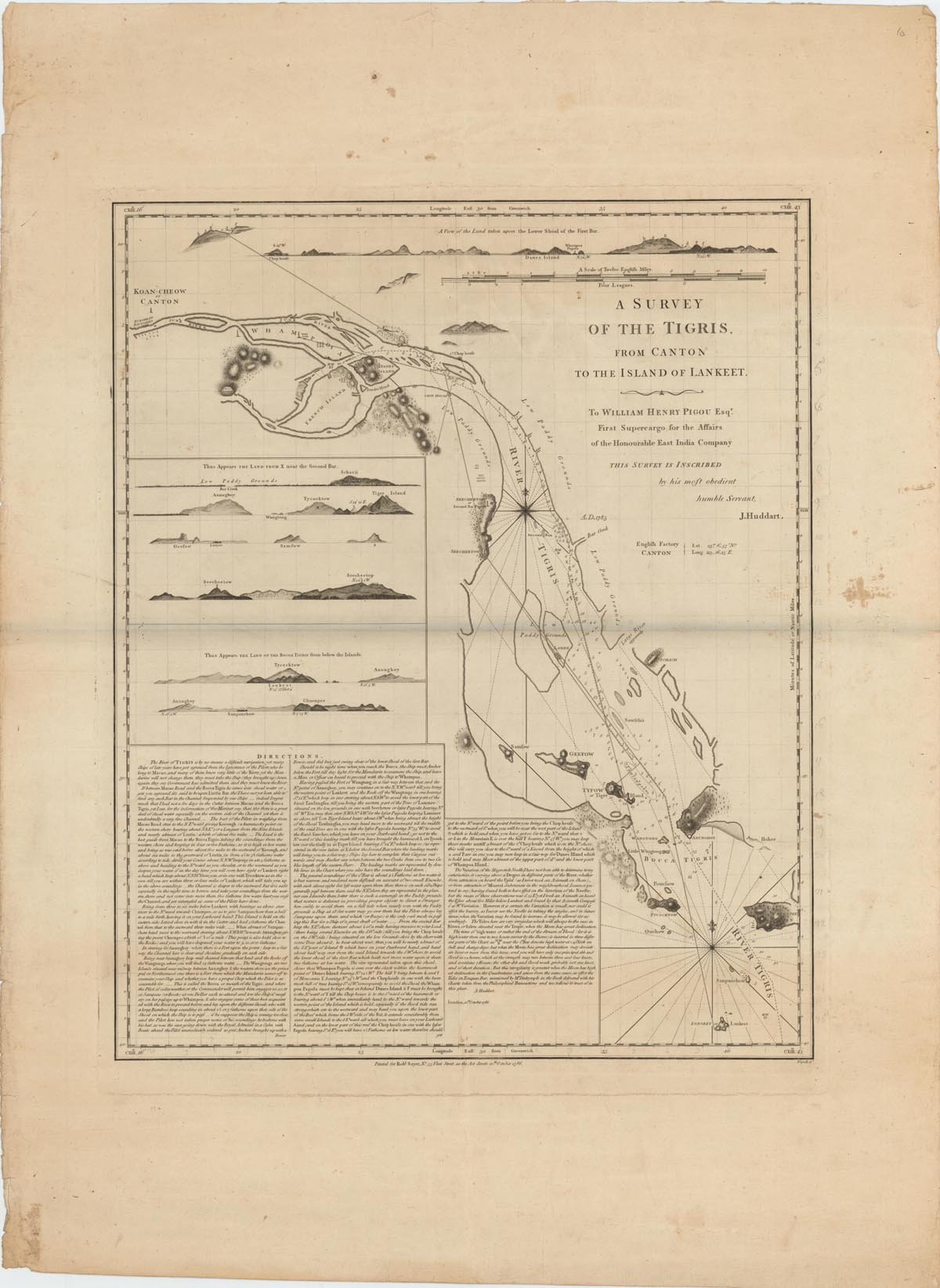 A Survey of the Tigris, from Canton to the Island of Lankeet.