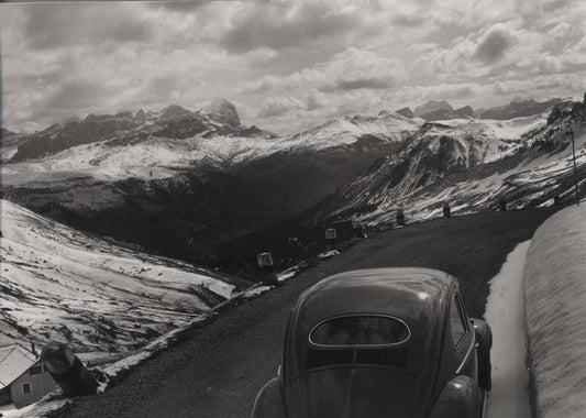 Dalomitenblick vom Passo di Pordoi nach Nordwest.