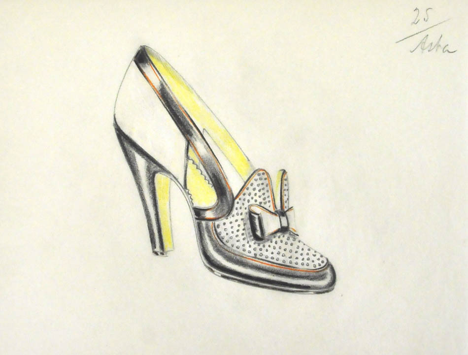This unusual album of shoe designs contains designs for both men and women; 25 chromolithographed plates. A very attractive collection.