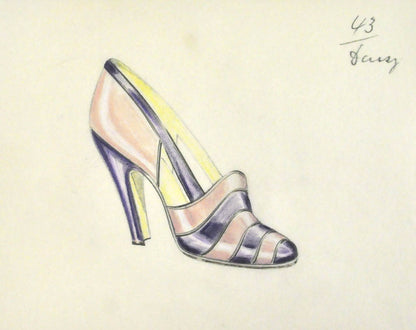 This unusual album of shoe designs contains designs for both men and women; 25 chromolithographed plates. A very attractive collection.
