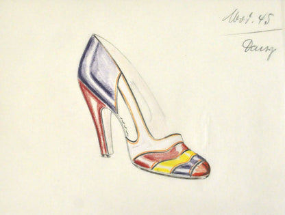 This unusual album of shoe designs contains designs for both men and women; 25 chromolithographed plates. A very attractive collection.