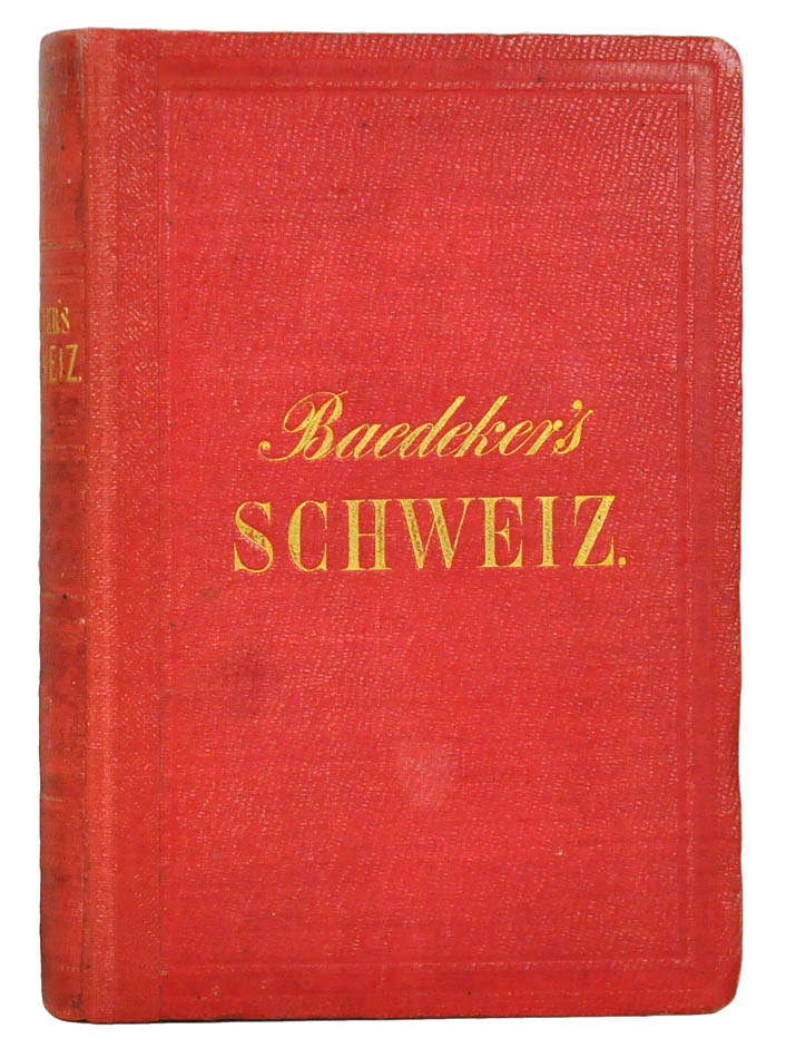 This is the first issue of this edition of Baedeker's Schweiz published in 1864
