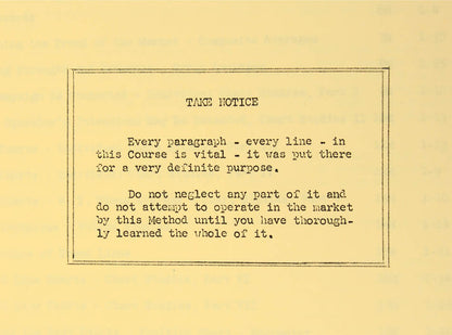 The subscribers edition of this rare and important manual for trading by Richard Wyckoff, one of the legends of Wall Street.
