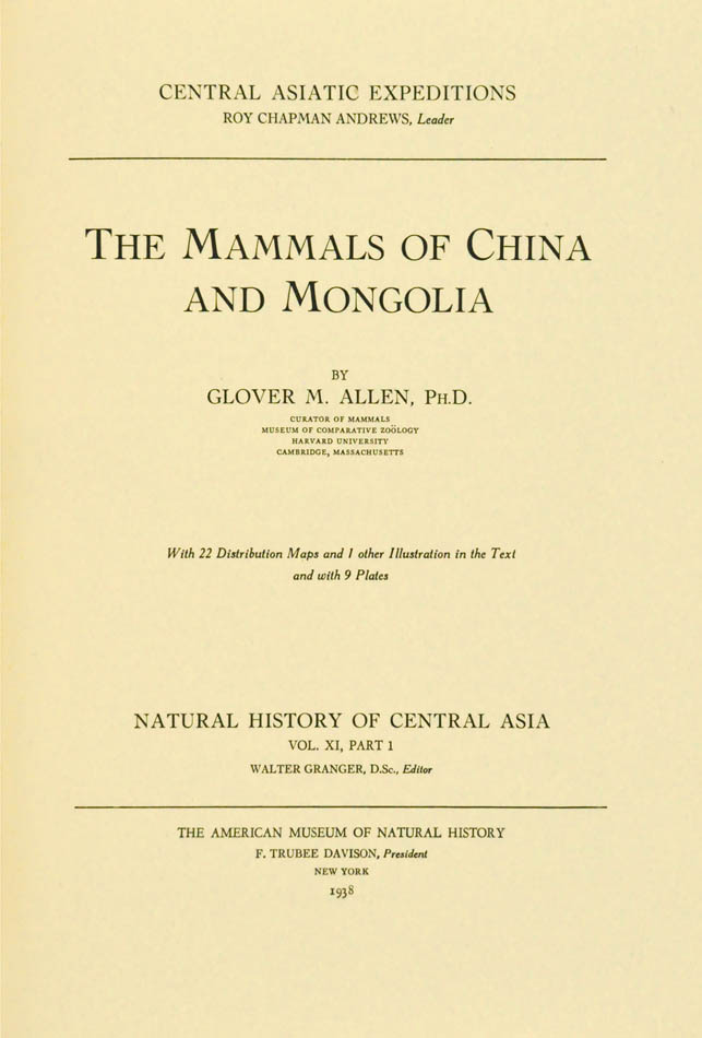 The Central Asiatic Expedition went into Mongolia to seek and discover the ancestry of man, and explore the natural history of the region.