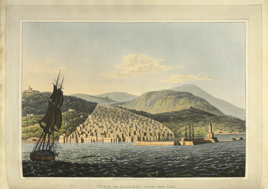 Notable for the fine coloured aquatint view of the Bay of Algiers. Pananti was captured by Barbary pirates and sold into slavery.