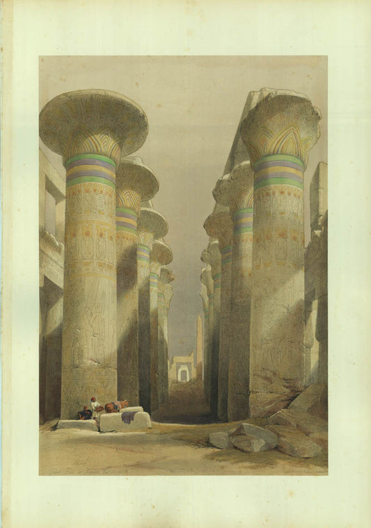 Original hand-coloured lithograph on fine paper mounted on card as issued from the subscription edition of Roberts' Egypt and Nubia.