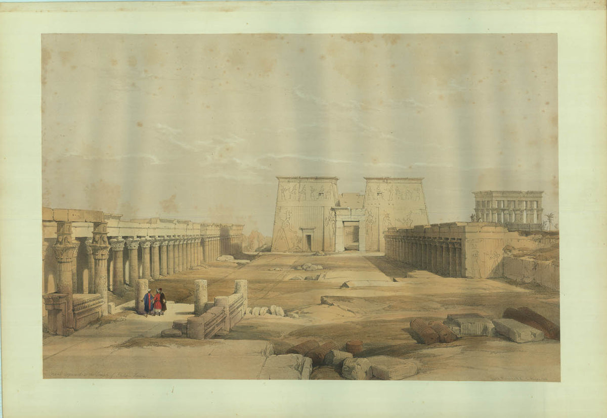 Original hand-coloured lithograph on fine paper mounted on card as issued from the subscription edition of Roberts' Egypt and Nubia.