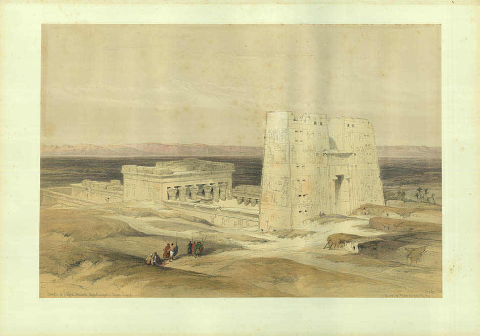riginal hand-coloured lithograph on fine paper mounted on card as issued from the subscription edition of Roberts' Egypt and Nubia.