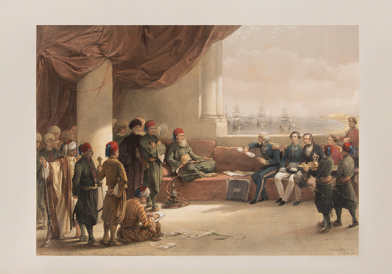 Original hand-coloured lithograph on fine paper mounted on card as issued from the subscription edition of Roberts' Egypt and Nubia.