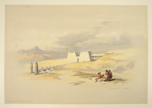 Original hand-coloured lithograph on fine paper mounted on card as issued from the subscription edition of Roberts' Egypt and Nubia.