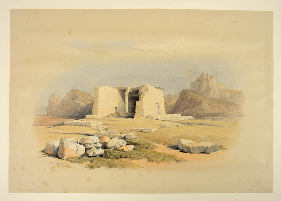 Original hand-coloured lithograph on fine paper mounted on card as issued from the subscription edition of Roberts' Egypt and Nubia.