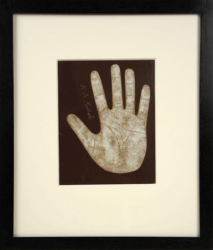 Eleven photographic negative prints of hands by German palmist Marianne Raschig who sook more than 2000 prints over 60 years.