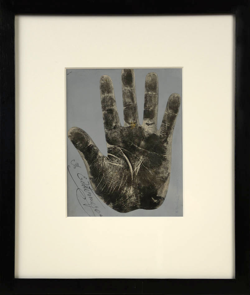Eleven photographic negative prints of hands by German palmist Marianne Raschig who sook more than 2000 prints over 60 years.