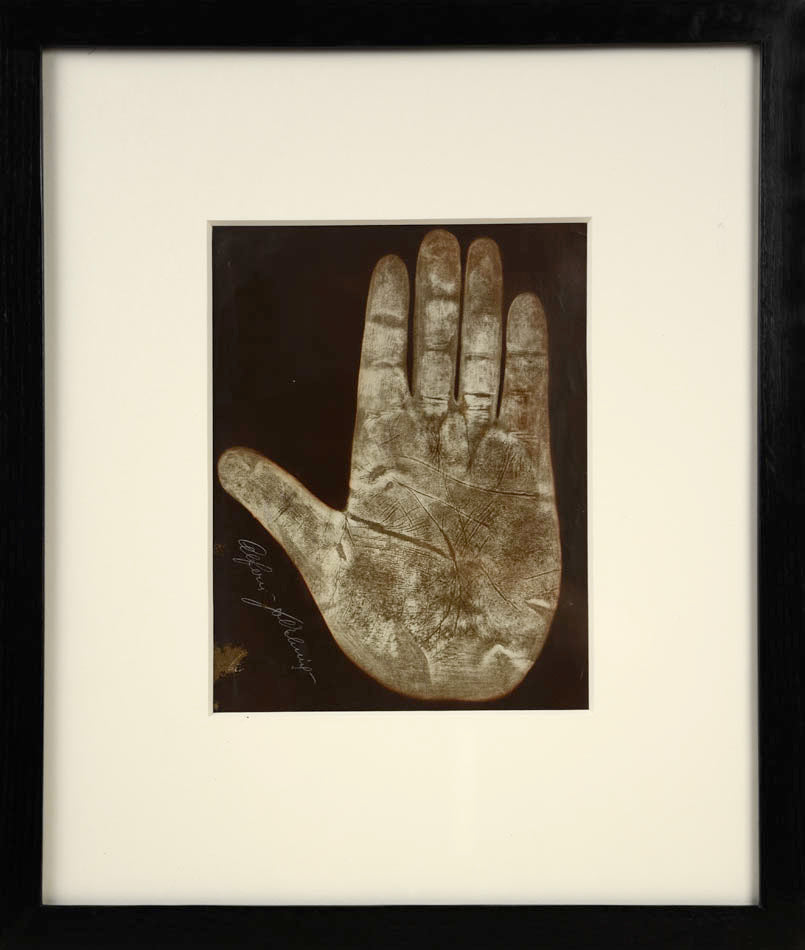 Eleven photographic negative prints of hands by German palmist Marianne Raschig who sook more than 2000 prints over 60 years.